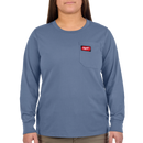 Milwaukee F551U-M Women's GRIDIRON Pocket T-Shirt - Long Sleeve Blue M