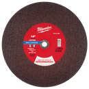 Milwaukee 49-94-0168 14" x 1/8" x 20mm Performance+ Metal Cut Off Wheel - Type 1 (Pack of 10)