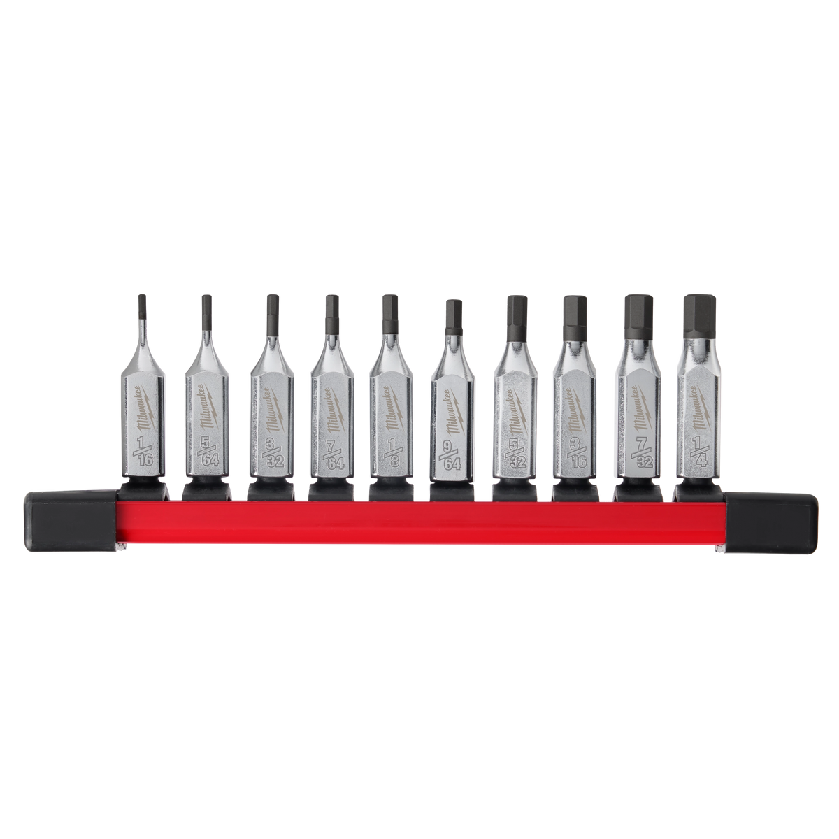 Milwaukee 48-22-9540 10pc 1/4" Drive Hex Bit Socket Set - SAE