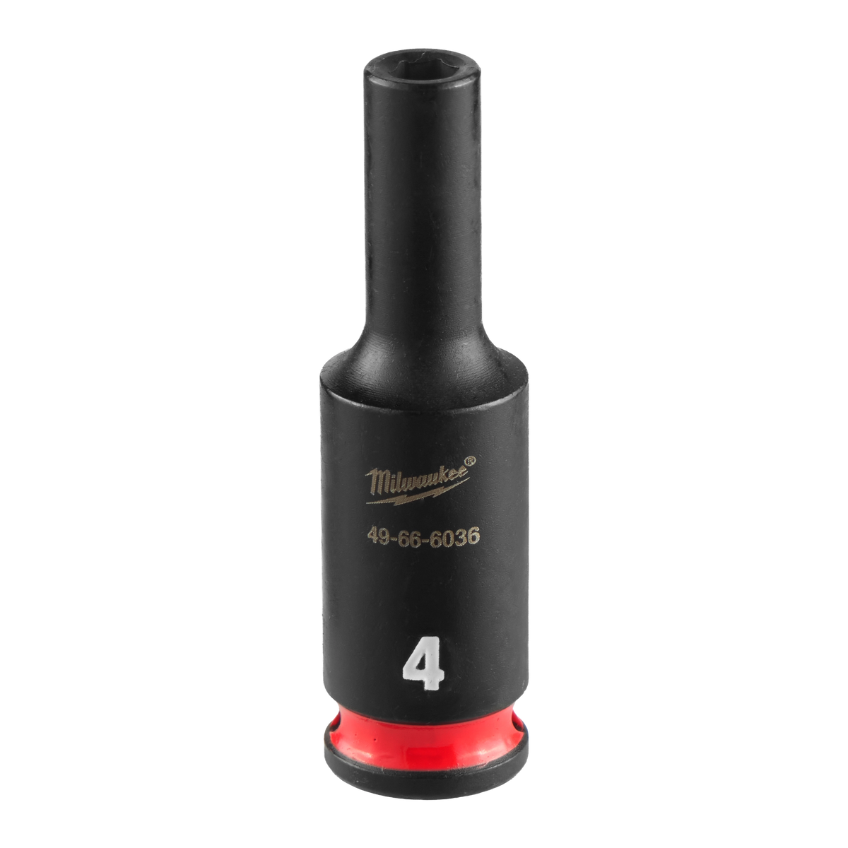 Milwaukee 49-66-6036 SHOCKWAVE Impact Duty 1/4" Drive 4MM Deep 6 Point Socket