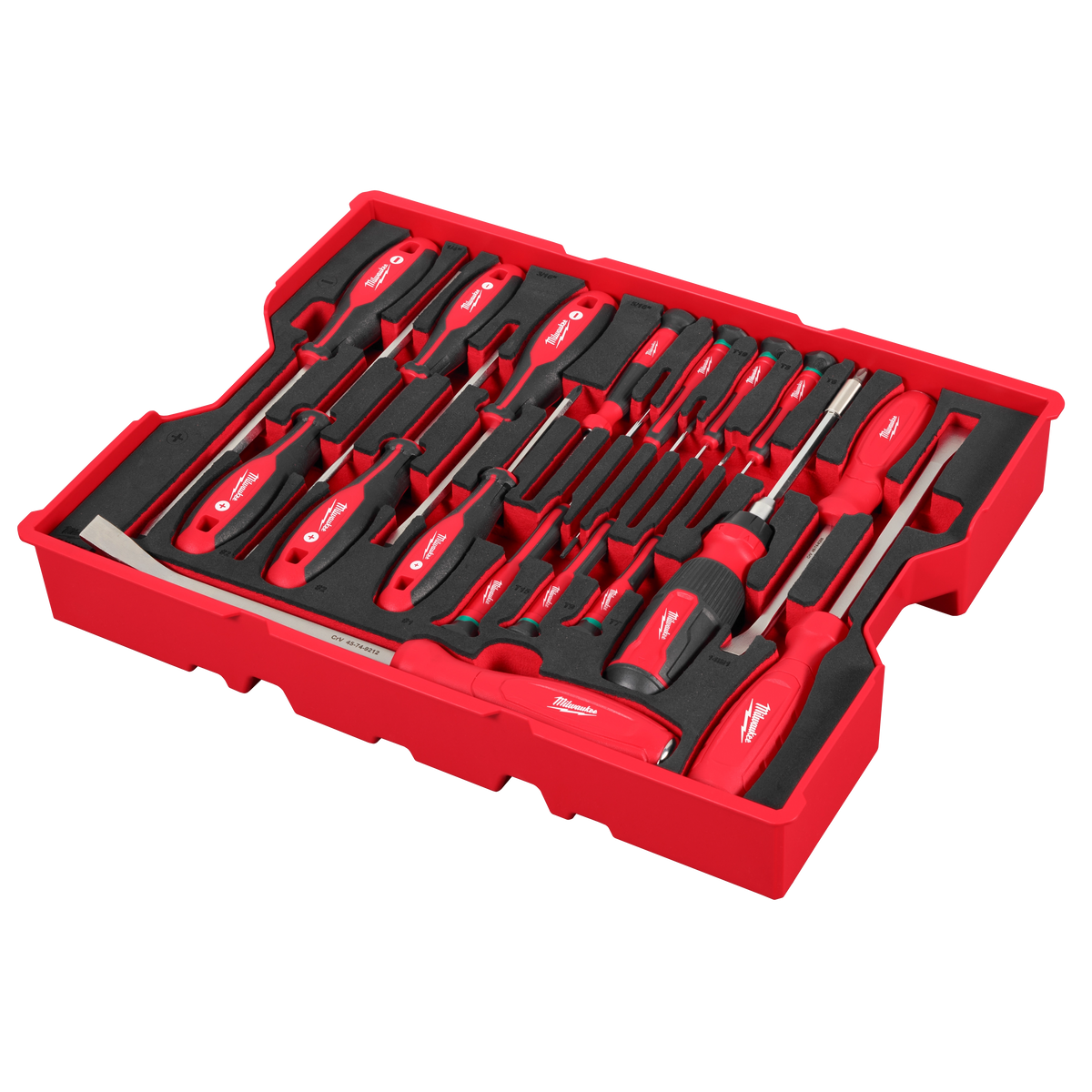 Milwaukee 48-22-0158 17pc. Screwdriver & Pry Bar Set with Tray for PACKOUT Drawers