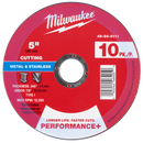 Milwaukee 49-94-0111 5" x .045" x 7/8" Performance+ Metal Cut Off Wheel - Type 1 (Pack of 40)