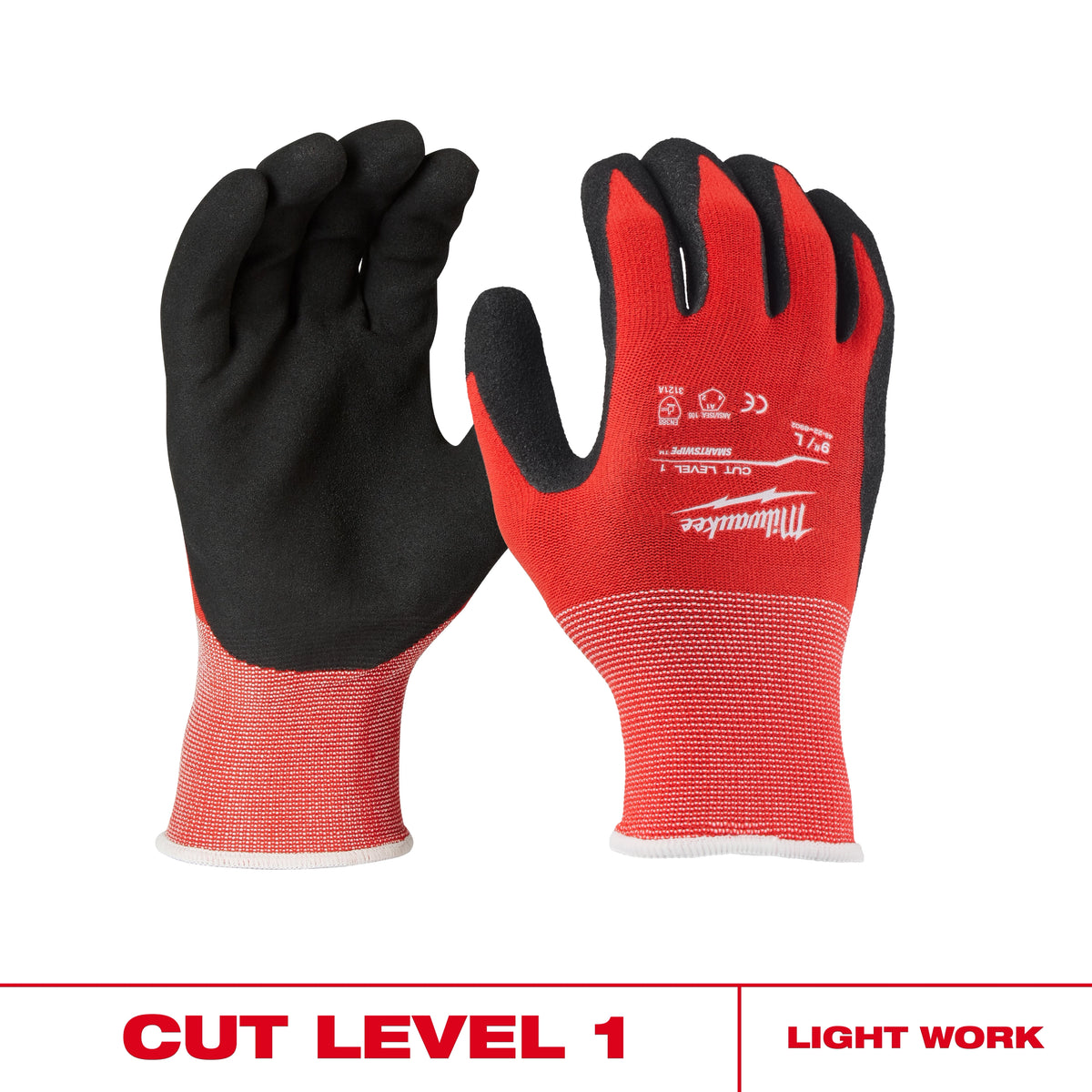 Milwaukee 48-22-8902E Cut Level 1 Nitrile Dipped Gloves - L (Pack of 144)