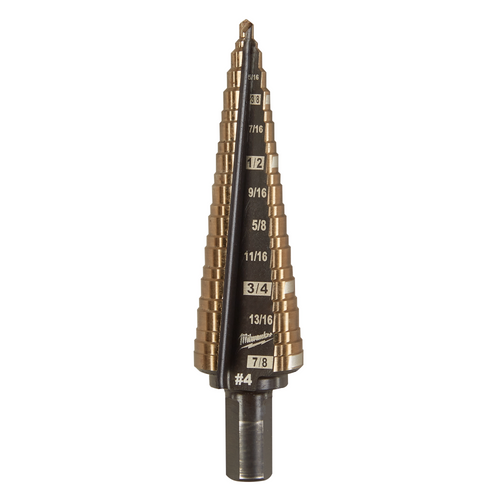 Milwaukee 48-89-9284 Cobalt Step Drill Bit #4 (3/16-7/8")