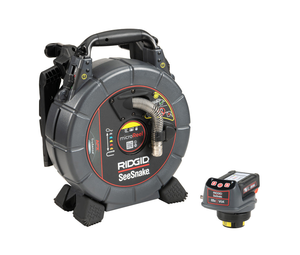RIDGID 78728 SeeSnake microREEL APX Reel with CSx Via, 1 Battery and 1 Charger, TruSense