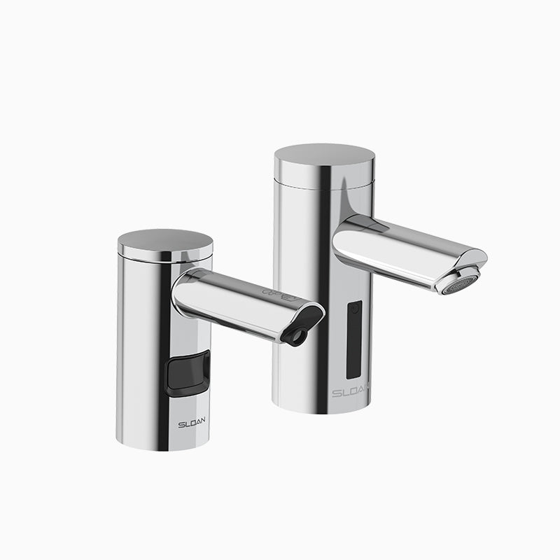 Sloan ESD-2001 0.5 GPM Solar-Powered Sensor Faucet and Soap Dispenser Combo, Polished Chrome