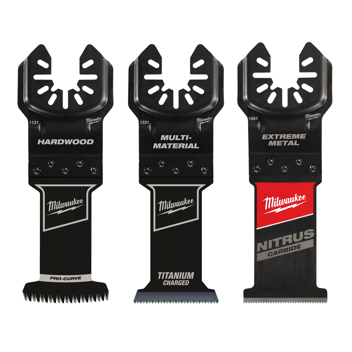Milwaukee 49-10-9001 3 PC Universal Fit Oscillating Multi-Tool Blade Set