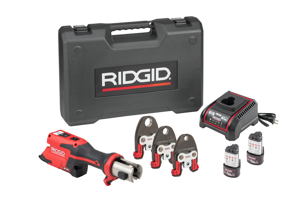 RIDGID 78168 RP 251 Press Tool Kit with PureFlow Jaws (1/2" - 1"), 12V
