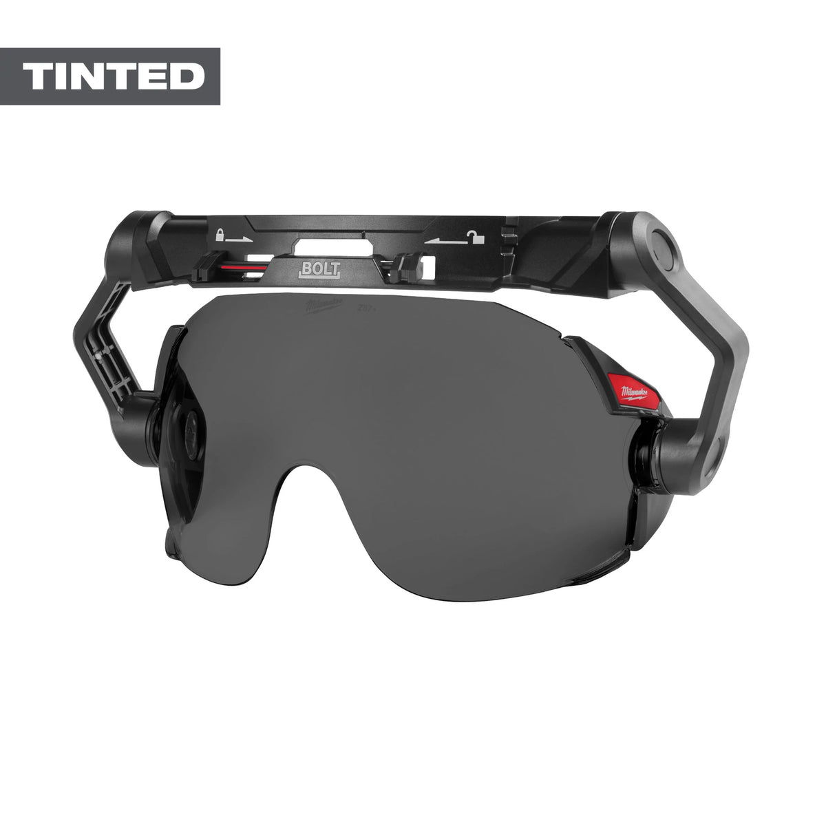 Milwaukee 48-73-1415 BOLT Eye Visor - Tinted Dual Coat Lens (Compatible with Milwaukee Safety Helmets & Hard Hats)