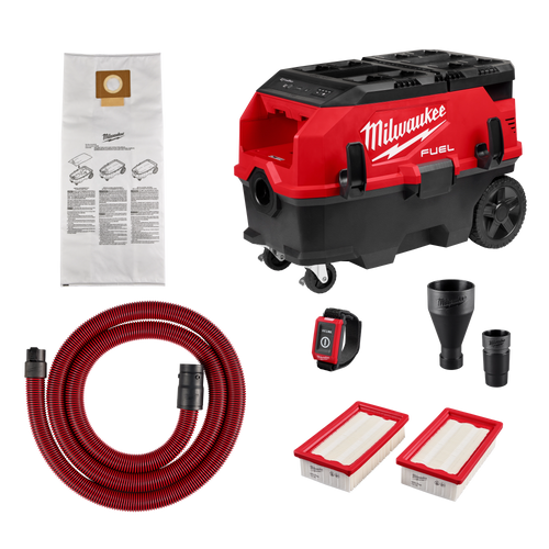 Milwaukee 0888-20 M18 FUEL 9 Gallon Dual Battery Dust Extractor w/ PACKOUT Compatibility and VACLINK