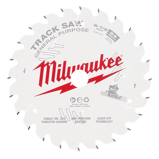 Milwaukee 48-40-0624 6-1/2" 24T General Purpose Track Saw Blade (Pack of 5)
