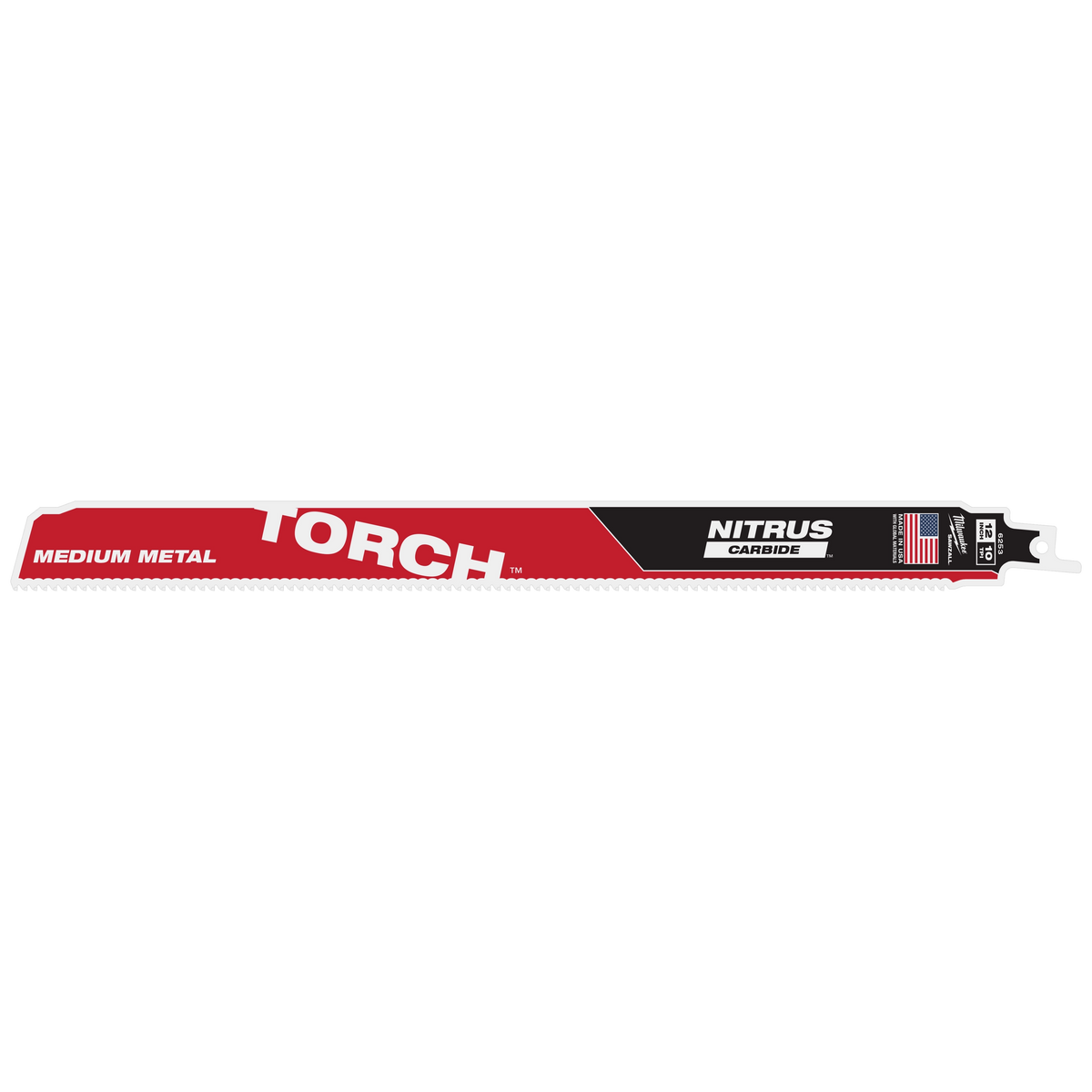Milwaukee 48-00-6253 12" 10 TPI TORCH with NITRUS Carbide Teeth SAWZALL Blade for Conduit and Strut (Pack of 5)