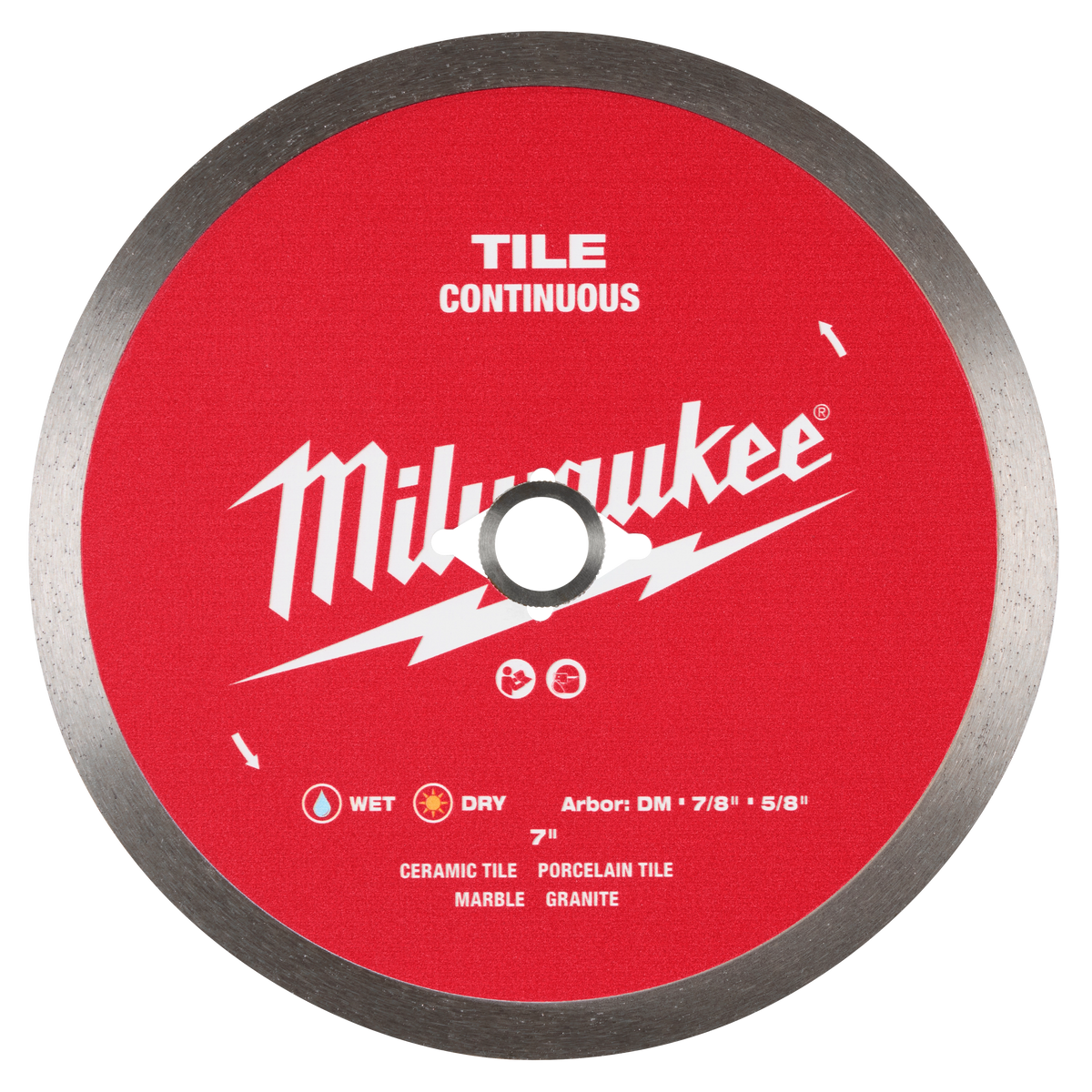 Milwaukee 49-93-9507 7" Continuous Tile Diamond Blade (Pack of 5)