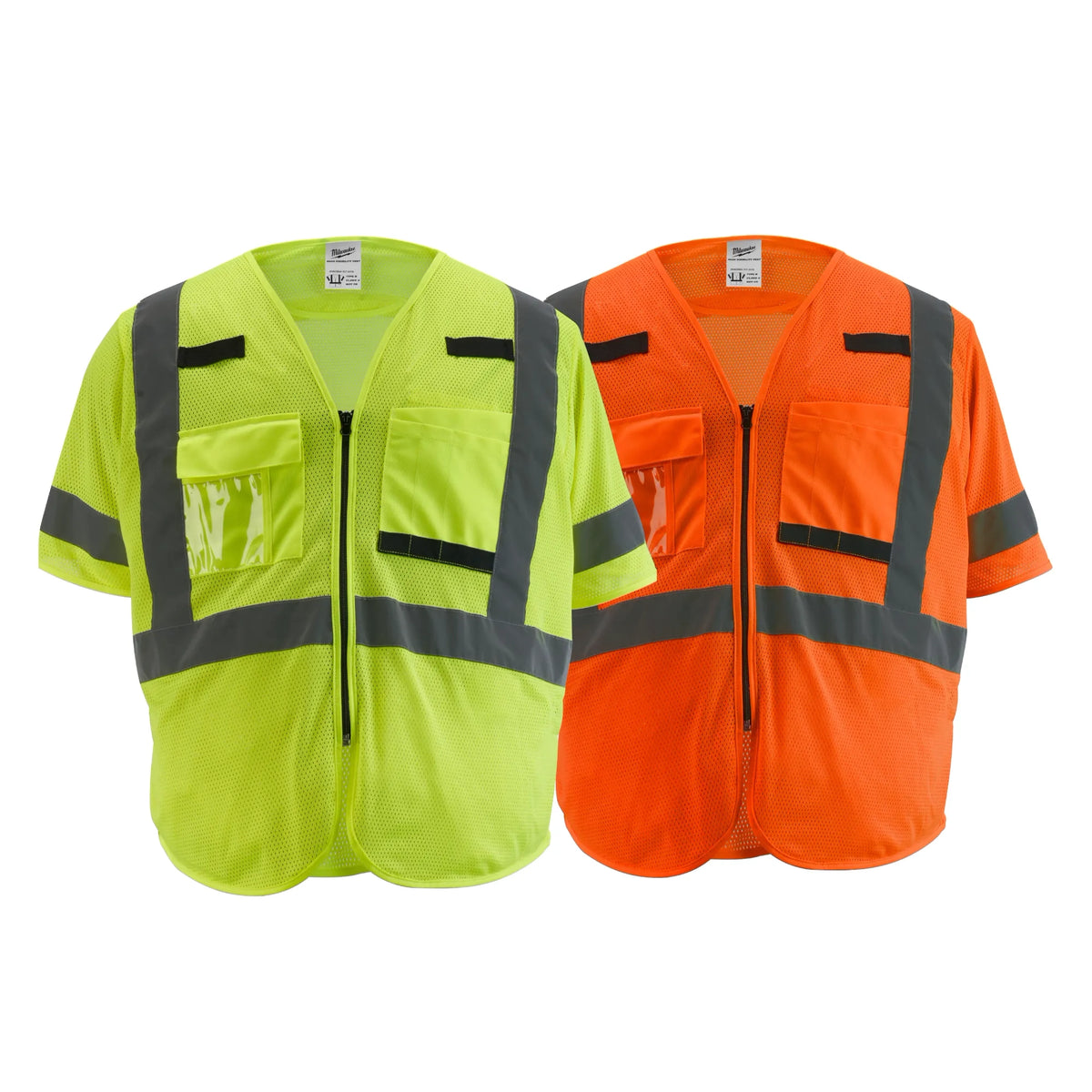 Milwaukee 48-73-5131 Class 3 High Visibility Yellow Mesh Safety Vest - S/M (Pack of 12)