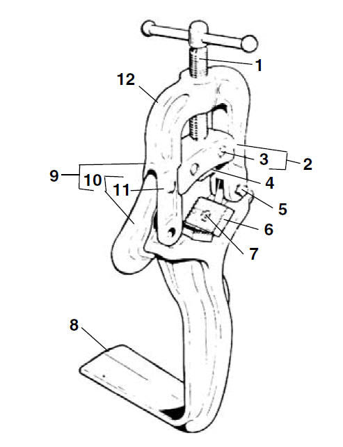 RIDGID 40325 Hinge Bolt, Washer and Nut, for 700 Power Drive and Portable Power Drive
