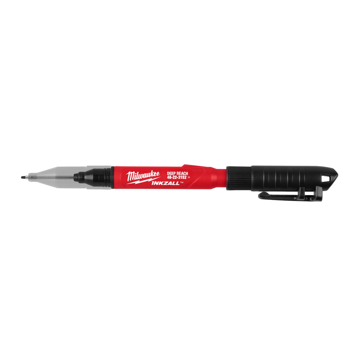 Milwaukee 48-22-3152 INKZALL 2IN1 Deep Reach Ultra Fine Point Black Jobsite Marker