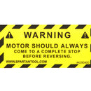 Spartan Tool "Stop Before Reversing" Decal 44290400