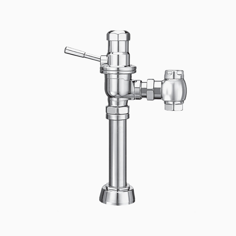 Sloan Dolphin 110-3.5 Exposed Manual Flushometer, 3.5 gpf, Top Spud, Polished Chrome, Ground Joint Control Stop, Less Vacuum Breaker