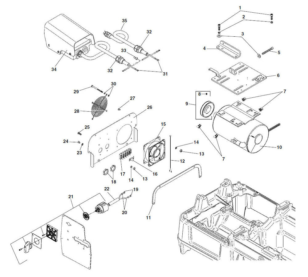 RIDGID 94192 Motor Table, for 535A Automatic Threading Machine