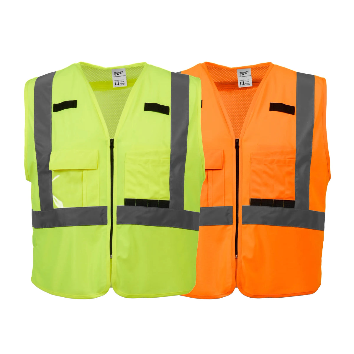 Milwaukee 48-73-5034 Class 2 High Visibility Orange Safety Vest - 4XL/5XL (Pack of 12)