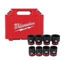 Milwaukee 49-66-7019 8PC SHOCKWAVE Impact Duty 3/4" Drive Metric Standard 6 Point Socket Set