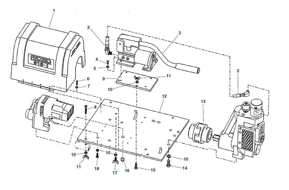 RIDGID 58052 Screw, 3/8" - 16 X 21/2" Hex Head (Pack of 4)