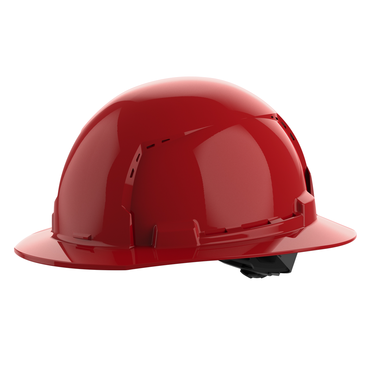 Milwaukee 48-73-1209 BOLT Red Full Brim Vented Hard Hat w/4pt Ratcheting Suspension (USA) - Type 1, Class C (Pack of 5)