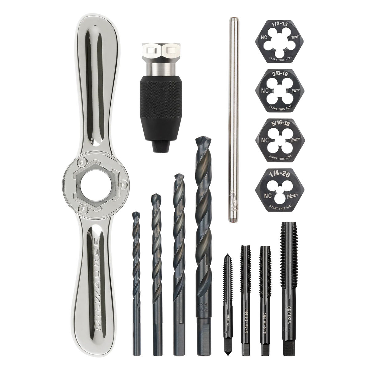 Milwaukee 49-22-5602 15PC SAE Tap and Die Set with HEX-LOK 2-in-1 Handle