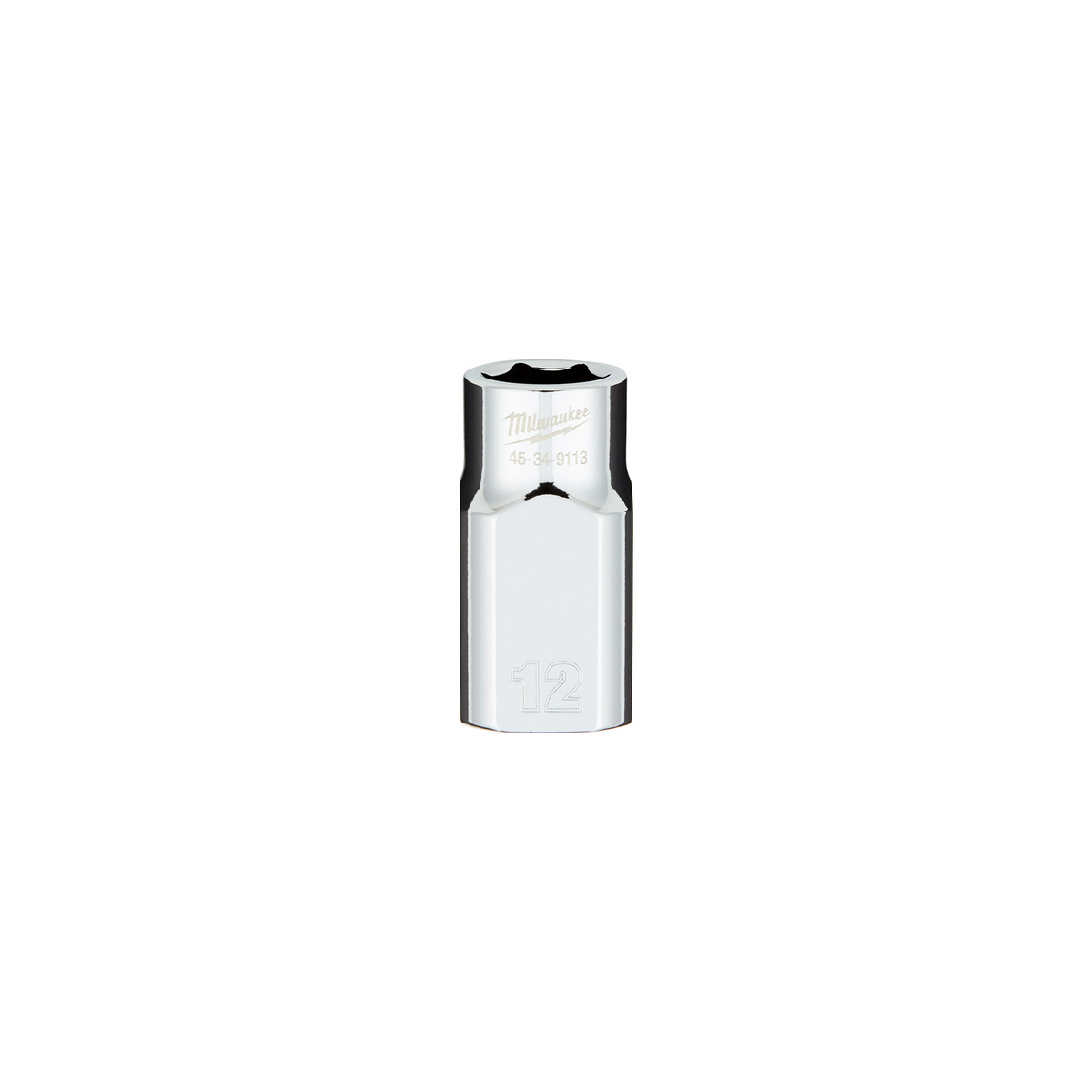 Milwaukee 45-34-9113 1/2" Drive 12MM Metric 6-Point Socket with FOUR FLAT Sides