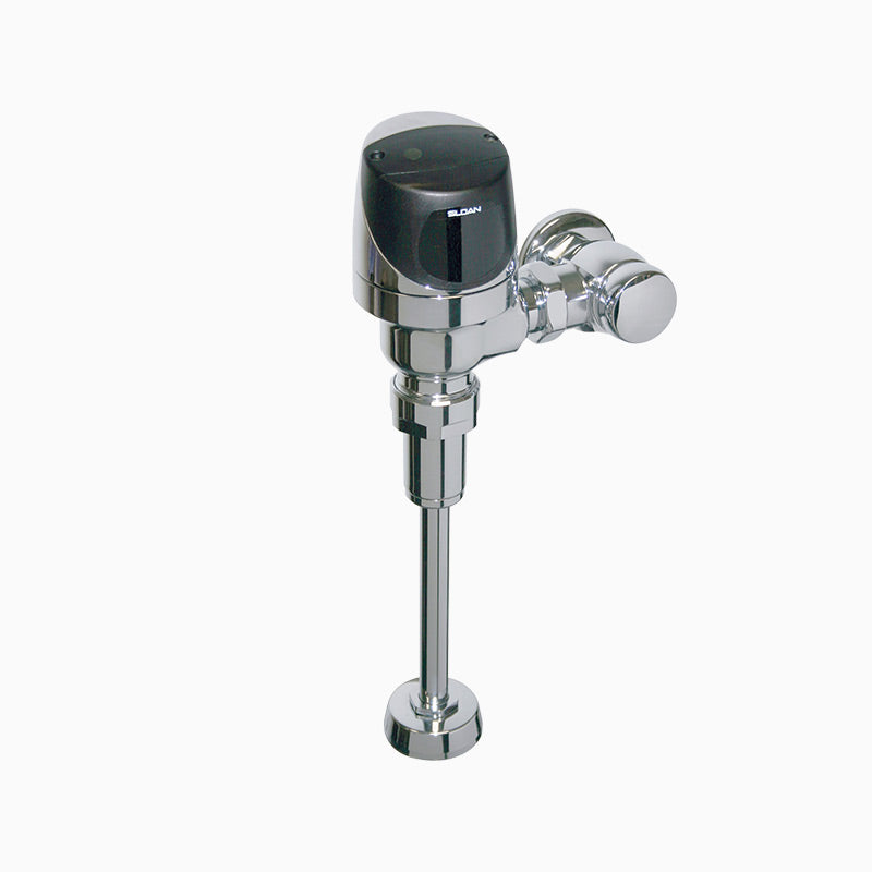 Sloan ECOS 8186 Exposed Battery-Powered Sensor Urinal Flushometer (0.5 GPF), Carbon Neutral, Less Override, Polished Chrome