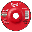 Milwaukee 49-94-1955 4-1/2" x 1/4" x 7/8" Masonry Grinding Wheel - Type 27 (Pack of 10)