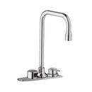 Sloan Optima EBF-775 2.2 GPM Battery-Powered Sensor Faucet, Polished Chrome, 8" Trim Plate, Above-Deck Mixer
