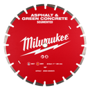 Milwaukee 49-93-7245 16" Asphalt & Green Concrete Segmented Diamond Blade