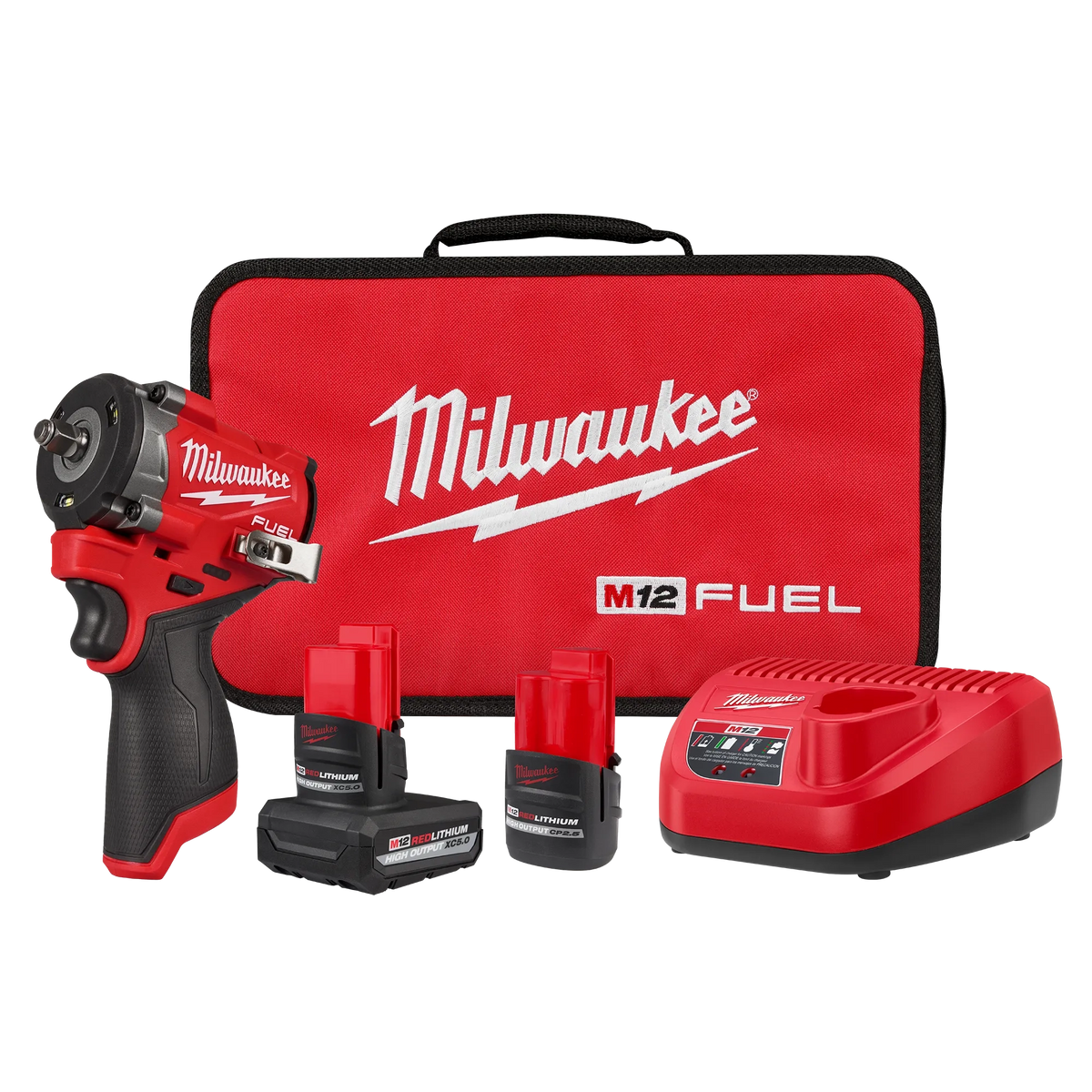Milwaukee 2562-22 M12 FUEL Stubby 3/8" Impact Wrench Kit