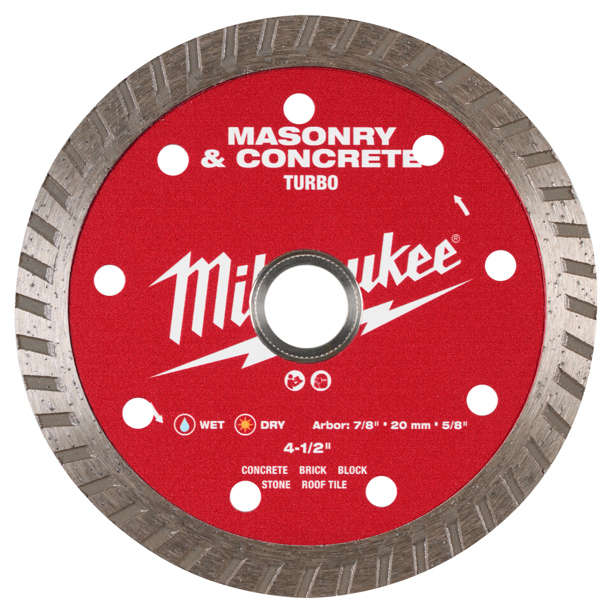 Milwaukee 49-93-9404 4-1/2" Turbo Masonry & Concrete Diamond Blade (Pack of 5)
