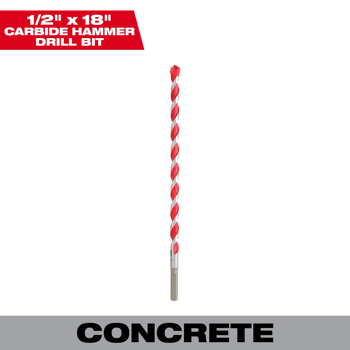 Milwaukee 48-20-9032 1/2" x 16" x 18" SHOCKWAVE Impact Duty Carbide Hammer Drill Bit with POWER TIP (Pack of 3)