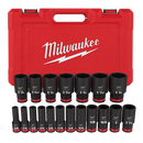 Milwaukee 49-66-7012 19PC SHOCKWAVE Impact Duty 1/2" Drive SAE Deep 6 Point Socket Set