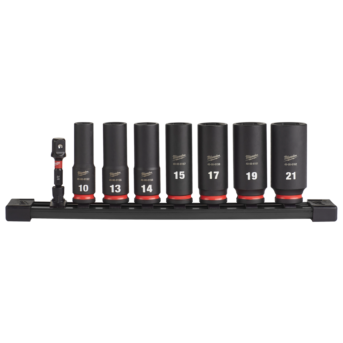 Milwaukee 49-66-7021 8PC SHOCKWAVE Impact Duty 3/8" Drive Metric Deep 6 Point Socket Set