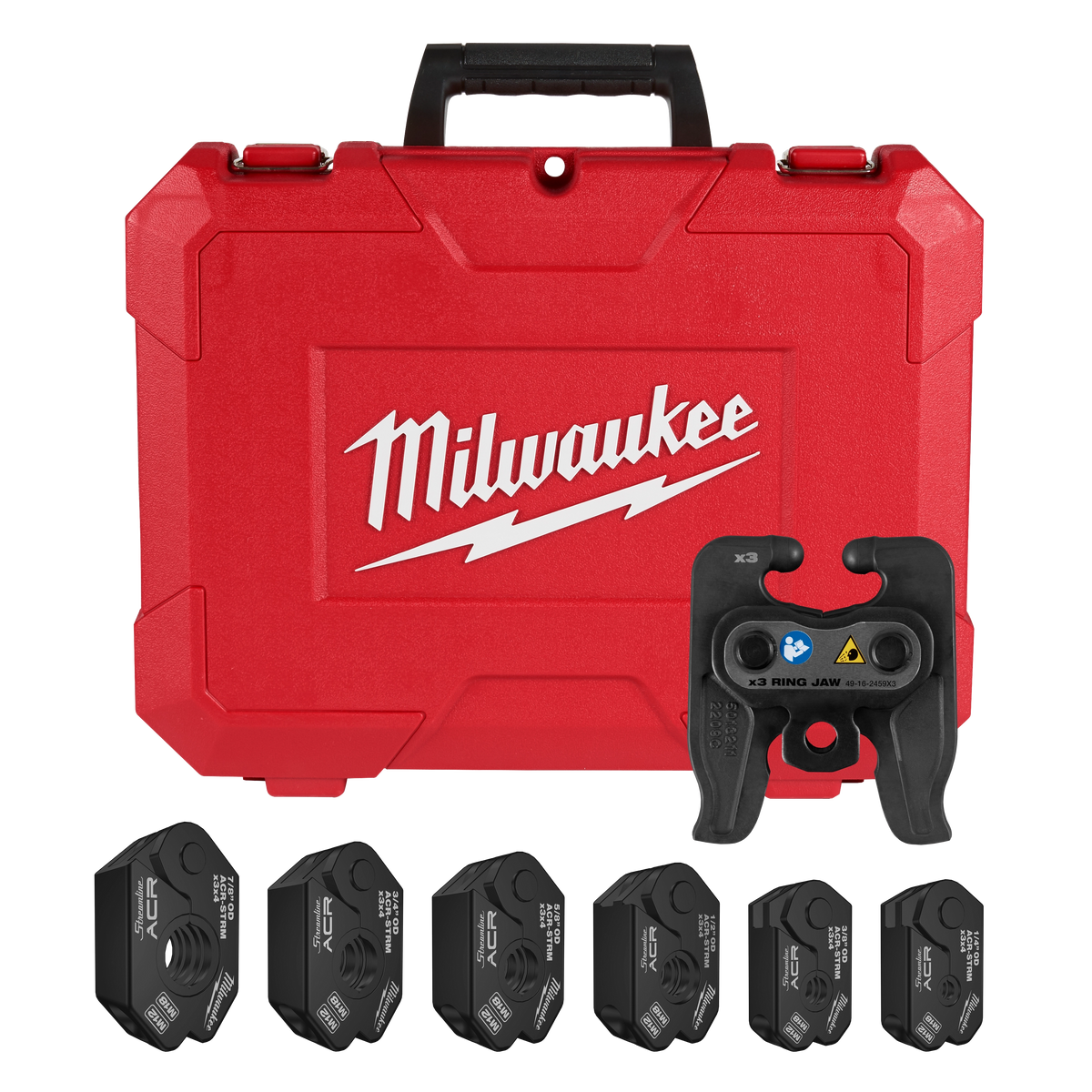 Milwaukee 49-16-2461MX 1/4" - 7/8" Streamline ACR Pivoting Press Ring Kit for M12 FORCE LOGIC Press Tool