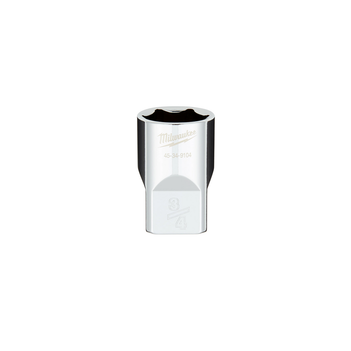 Milwaukee 45-34-9104 1/2" Drive 3/4" SAE 6-Point Socket with FOUR FLAT Sides