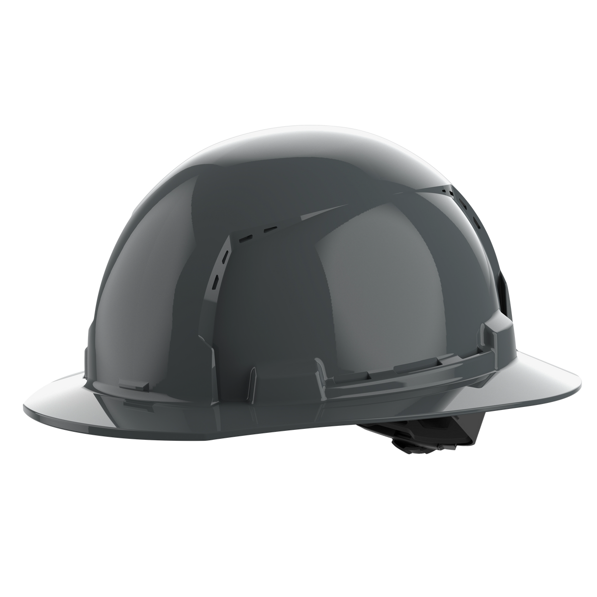 Milwaukee 48-73-1215 BOLT Gray Full Brim Vented Hard Hat w/4pt Ratcheting Suspension (USA) - Type 1, Class C (Pack of 5)