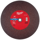 Milwaukee 49-94-0068 14" x 1/8" x 20mm Metal Cut Off Wheel -Type 1 (Pack of 10)