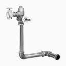 Sloan Naval 143-3.5 Concealed Manual Flushometer, Rear Spud, Rough Brass, 6-3/4" LDIM, 3" Metal Oscillating Handle, Ground Joint Control Stop, Whitworth Thread