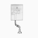 Sloan Royal 153 ESS Concealed Hardwired Sensor Water Closet Flushometer (1.28 GPF), 2"-10-3/4" LDIM, 13x17 SS Panel Wall Box, 24V, Stainless Steel