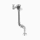 Sloan Royal 153-1.6 Concealed Manual Flushometer, 1.6 gpf, Top Spud, Unfinished (Rough Brass), 3-3/4" LDIM, Metal Oscillating Handle, Wall Box Version