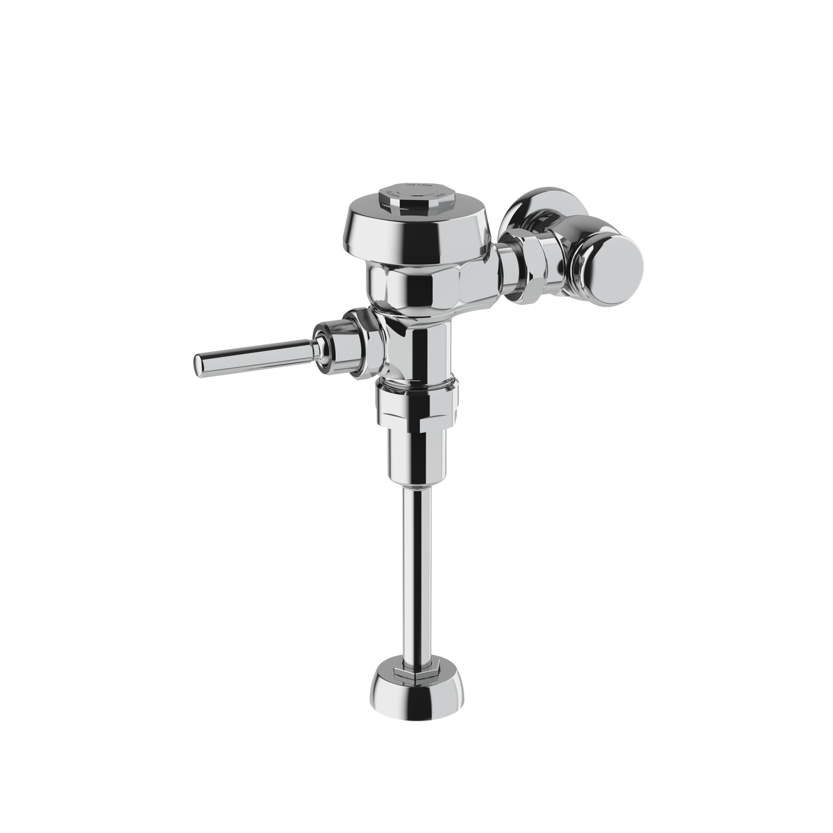Sloan Royal 186-0.5 Exposed Manual Flushometer, 0.5 gpf, Metal Index Handle, Front of Valve Handle, Wheel Handle Control Stop, Option C 2954 481 000