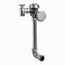 Sloan Royal 190-3.5 Concealed Manual Flushometer, 3.5 gpf, Rear Spud, Unfinished (Rough Brass), 8-3/4" LDIM, 3" Metal Oscillating Handle
