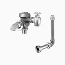 Sloan Royal 318-3.5 Concealed Manual Flushometer, 3.5 gpf, Rear Spud, Unfinished (Rough Brass), 9-3/4" LDIM