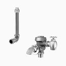 Sloan Royal 354-3.5 Concealed Manual Flushometer, 3.5 gpf, Top Spud, Polished Chrome, 8-3/4" LDIM