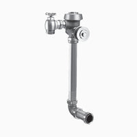Sloan Royal 611-3.5 Concealed Manual Flushometer, 3.5 gpf, Rear Spud, Unfinished (Rough Brass), Less Push Button